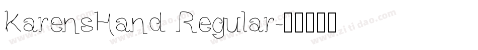 KarensHand Regular字体转换
